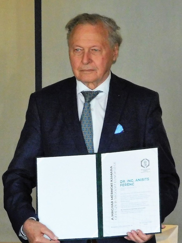 Jubileumi díszoklevél Dr. ing. Anisits Ferenc