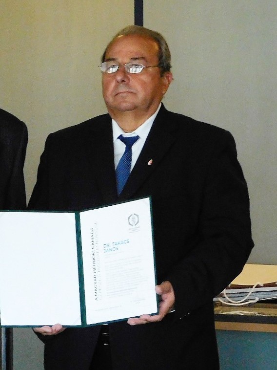 Jubileumi díszoklevél Dr. Takács János