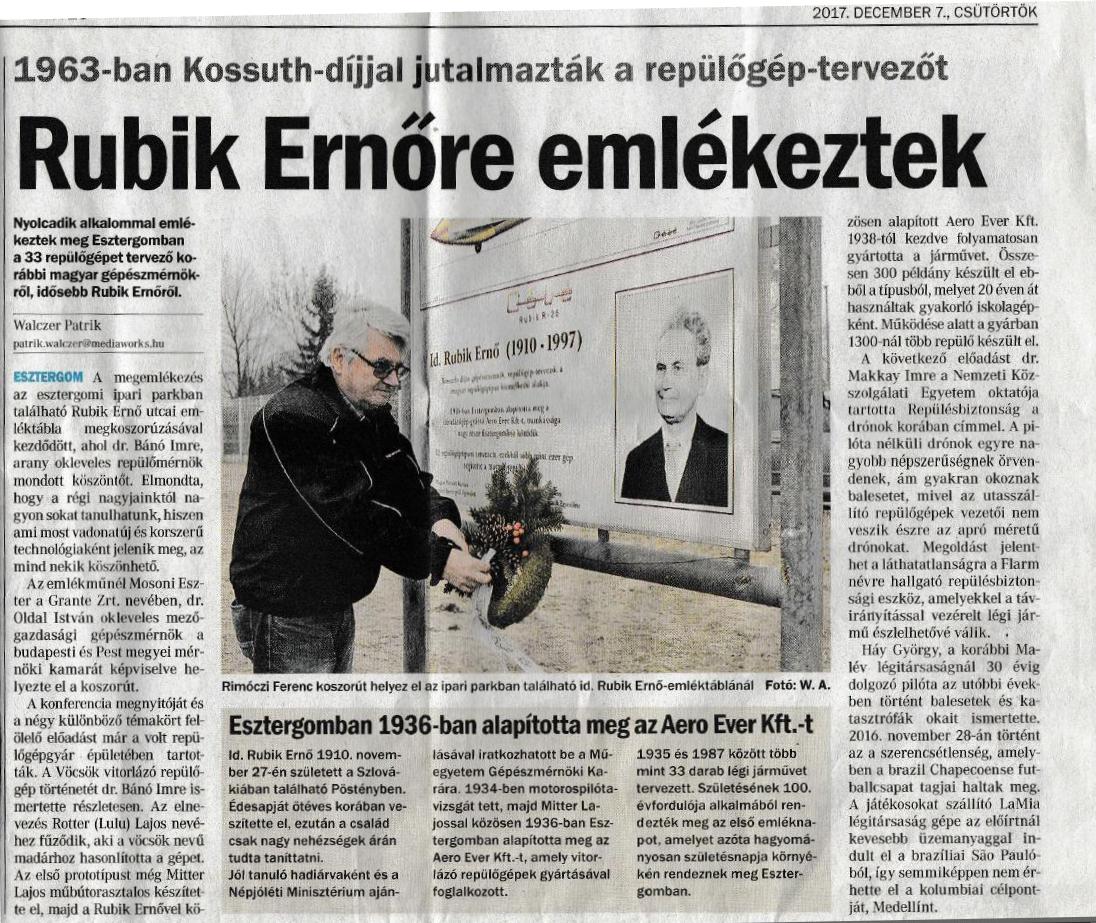 Rubik Ernőre emlékeztek